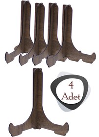 Resim 2holgun Çerçeve Tabak Ayağı Stand Ahşap Stand Kaide Ayak 15 cm Şövalye Ceviz 03 