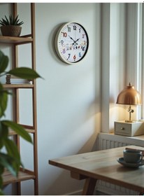 Resim Büro Ev Ofis Duvar Saati İçin 36cm Krem Çocuk Odası Mekanizma Diğer 