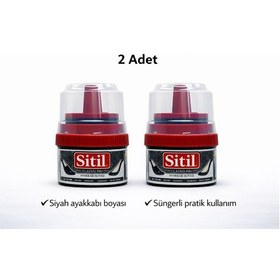 Resim Sitil Classic Ayakkabı Boyası Siyah Parlatıcı Süngerli 2 Adet Beyaz 
