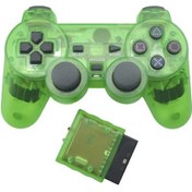 Resim Yeşil-kablosuz Gamepad Sony Ps2 Denetleyicisi İçin Playstation 2 Konsolu Joystick Çift Titreşim Şok Joypad Kablosuz Controle 