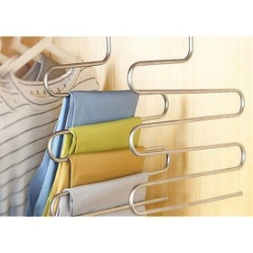 Resim Trendy Shop 5 Katlı Çelik Pantalon Eşarp 3 Adet Havlu Organizer Askılık 
