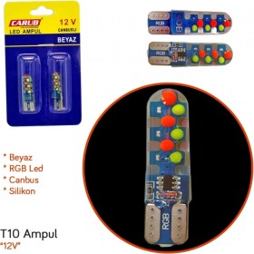 Resim Carub 12V T10 Ampul Rgb Canbus BR0400243 