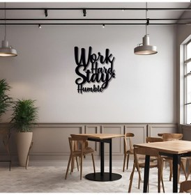 Resim Dekoratif Metal Sanatı Workd Hard Metal Duvar Tablosu İmza 