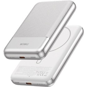 Resim Wiwu Wi-p089 Led Işık Göstergeli Pd 20w Kablosuz Powerbank 10.000mah 15w Gümüş Gümüş 