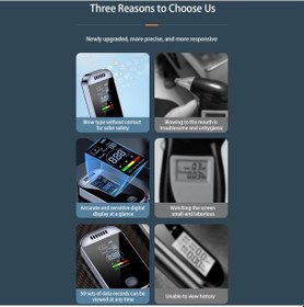 Resim Diğer Alkol Test Cihazı Taşınabilir Yüksek Doğruluklu Alkolmetre T Siyah - Hızlı Ve Güvenilir Alkol Sınırları Siyah 