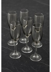 Resim Grandora 6 Lı Şık Kahve Yanı Bardak Seti Ince Camlı Şeffaf 