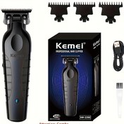 Resim Elektrikli Saç Kesme Makinesi KM-2299 Sınır Ötesi Elektrikli İtici USB Yağ Baş Oyma Makası Berber Dükkanı Düzeltici 