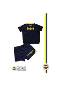 Resim Fenerbahçe Lisanslı 23-24 İsme Özel Çocuk Forma Set 055 Lacivert 