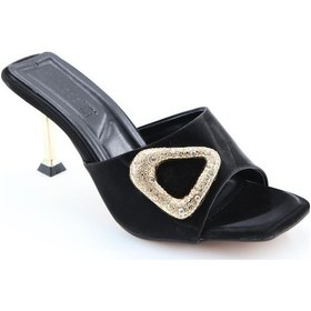 Resim Miss Park Moda K7031 Topuklu Siyah Kadın Terlik Siyah 