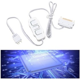 Resim Yuntech01 5v 3pin Sata Beslemeli Argb Kontrolcü - Fan Işık Hızı Ve Renk Ayar Cihazı Siyah 