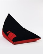 Resim Earmut-Magaza Earmut Piramit Şezlong Puf Çift Taraflı Armut Koltuk Siyahkırmızı 