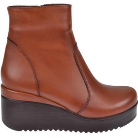 Resim Pullman Hakiki Deri Dolgu Taban Kadın Bot Ayk-300 Taba Taba 