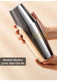 Resim Jet's Home Boston Shaker Çelik Paslanmaz Çelik Kokteyl Shaker 500+750 Ml 