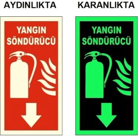 Resim Han Reklam Dijital Baskı Fosforlu Yangın Söndürme Cihazı Levhası 