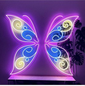 Resim Renkli Kelebek Neon Led Işık Renkli 