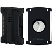 Resim S.T. Dupont Defi Çakmak Ve Kesici Seti Siyah 