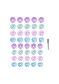 Resim 40 Adet Diş Kompozit Kaplama Bitirme Parlatma Diskleri Tekerlek Seti Diş Malzemeleri 