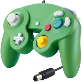 Resim Papajack Green-Gamepad Nintendo Gamecube Için Kablolu Denetleyici Ngc Video Oyunu Denetleyicisi Wii Konsolu Için Klasik El Joystick Kontrolü (Yurt Dışından) 