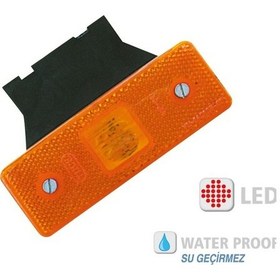 Resim Kamyon Tır Dorse Otobüs Yan Marker Lamba 12 Adet Sarı 12V-24 V 12V 