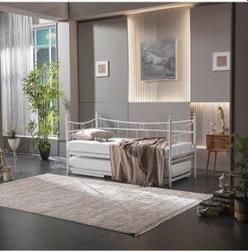 Resim Bedliga Daily Yavrulu Daybed Tek-Çift Kişilik Metal Karyola 