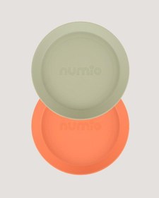Resim 2'li Yuvarlak Tabak Sage Green-peach 