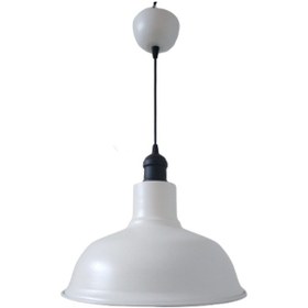 Resim Retro Metal Dekoratif Beyaz Içi Beyaz Siyah Duylu Tekli Sarkıt Av (537176516) 