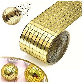 Resim 1 Metre Uzunluğunda Gold Renk Aynalı Mozaik Taşlı Dekor Bandı 4 C 