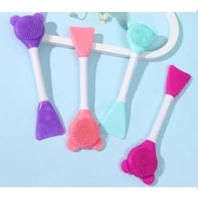 Resim 3 In 1 Ayıcık Silikon Maske Sürme Peeling Ve Temizleme Firçası Silikon Maske Spatulası 0 