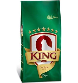 Resim King Plus Cat Balıklı Yetişkin Kedi Maması 15 KG 