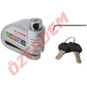 Resim Disk Kilidi Alarm Sistemi Düz Anahtarlı Nikel 