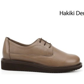 Resim Gönderi R Vizon Antik Bağcıklı Dolgu Taban Hakiki Deri Ayakkabı Vizon 