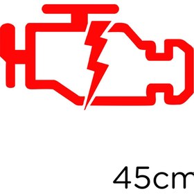 Resim MIGNATIS Kırılmış Elekttrik Çarpmış Su Vanası Sticker Yapıştırma 45 Cm - Kırmızı 