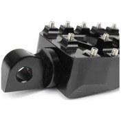 Resim Pazly Dayanıklı Siyah Gümüş 2 Parça Çivili Off-road Motosiklet Ayaklık Takımı Aksesuarları 