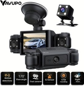Resim Motion003 Vavupo 4 Kanallı Araç Kamerası 360 Derece Dönebilir Lens 32gb Kart 