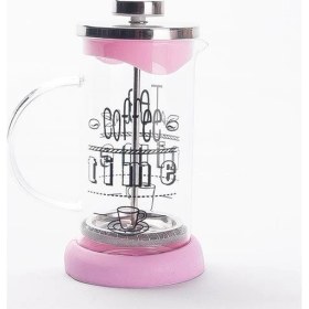 Resim Homekolik Cam Pembe Silikonlu French Press 600 ml Bitki Çayı Demleme 