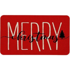 Resim Noel Süsleri Kırmızı Noel Kapı Paspası Dış Mekan - Noel Ön Kapı Paspası Noel Kapı Paspası - Noel Karşılama Paspasları Dış Mekan - Noel Dış Mekan 