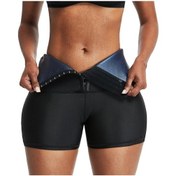 Resim Siyah Kadın Ter Sauna Pantolon Yüksek Belli Zayıflama Şort Sıkıştırma Termo Kapriler Tayt Egzersiz Vücut Şekillendirici Uyluk Slimmer Shapewear Siyah 