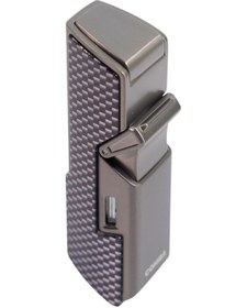 Resim Cohiba Tek Torch Pürmüz Delici İğneli Karbon Desenli Metal Puro Çakmağı 