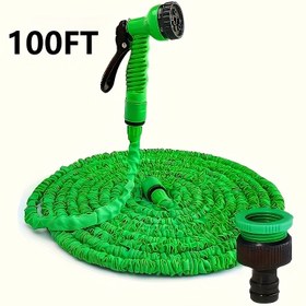Resim 30.48 metre Genişleyebilen Bahçe Hortumu, 7 Ayarlanabilir Püskürtme Deseni - Dayanıklı, Sızdırmaz PVC Kauçuk, Bağlantı Parçası, Kolay Saklama - Ev Kullanımı, Araba Yıkama ve Bahçe Sulama için İdeal 
