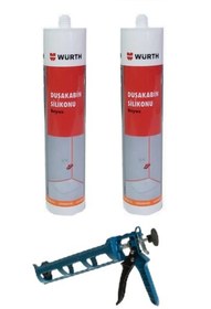 Resim Würth Duşakabin Silikonu Beyaz 2'li Set +Tabanca 