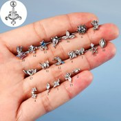 Resim 19 Stil Seçenekleri Çelik Kulak Tragus Kıkırdak Kelebek Kalp Kıkırdak Küpe Deniz Kabuğu Tragus Çivi Helix Kıkırdak Piercing 20G 