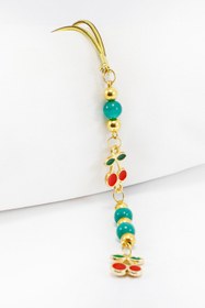 Resim biuti Cam Boncuklu Salkım Kiraz Araba Dikiz Ayna Süsü, Yeni Araba Hediyesi 