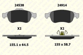 Resim KALE 2491418005 | Renault Fluence Ön Fren Balata Takımı 