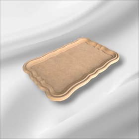 Resim Ahşap Boyanabilir Küçük Dikdörtgen Tepsi-Sunumluk 