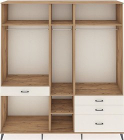 Resim Hyperion Dolap 7 Raflı 4 Çekmeceli 3 Askılı 220x44x243 Çam-çam/aytaşı Atlas Çam/aytası 