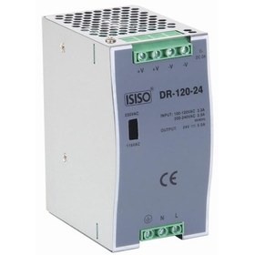 Resim Idr-120-12 - 120W 12Vdc 10A Raya Montajlı Güç Kaynağı 