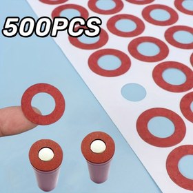 Resim 500 adet Kırmızı Kağıt Yalıtım Yıkama için 18650 Pil - Dayanıklı, Isıya Dayanıklı ve Alev Geçirmez, DIY ve El Sanatları Projeleri için İdeal, El Sanatları Malzemeleri | Dekoratif Yıkama | Alev Geçirmez Yıkama, Pil Aksesuarları 