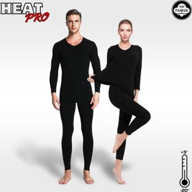 Resim Termal İçlik Takım - HeatPro - Siyah - Pamuklu - Argeus - S 