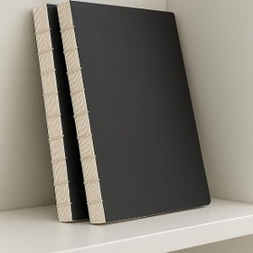 Resim Fark Tanıtım Özel Tasarım Siyah Kraft Kapaklı A4 Defter - 180 Derece Açılabilir, Sırtı Dikişli,%100 El İşçiliği, Ofis, Okul, Günlük Kullanım İçin İdeal Defter (Noktalı) 