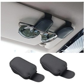 Resim Meridiangoods Siyah 2'li Suncaraccl Manyetik Güneş Gözlüğü Askısı Vizör Klipsli 